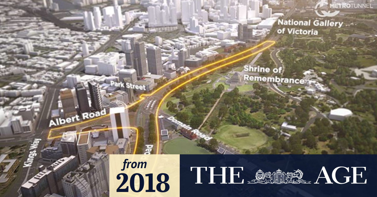 Video Metro Tunnel project St Kilda Road, Grattan Street closures